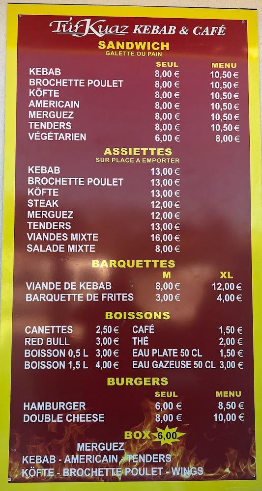 TURKUAZ Le Muy - Menu Image 2